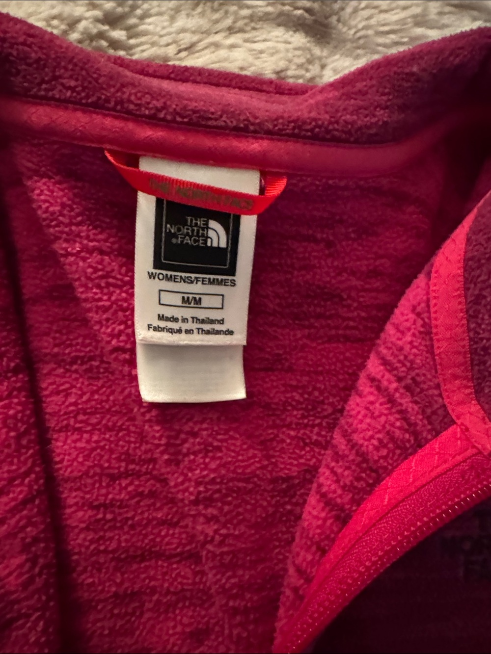 The North Face Women’s Dark Pink Full-Zip Fleece Jacket - Picture 3 of 7